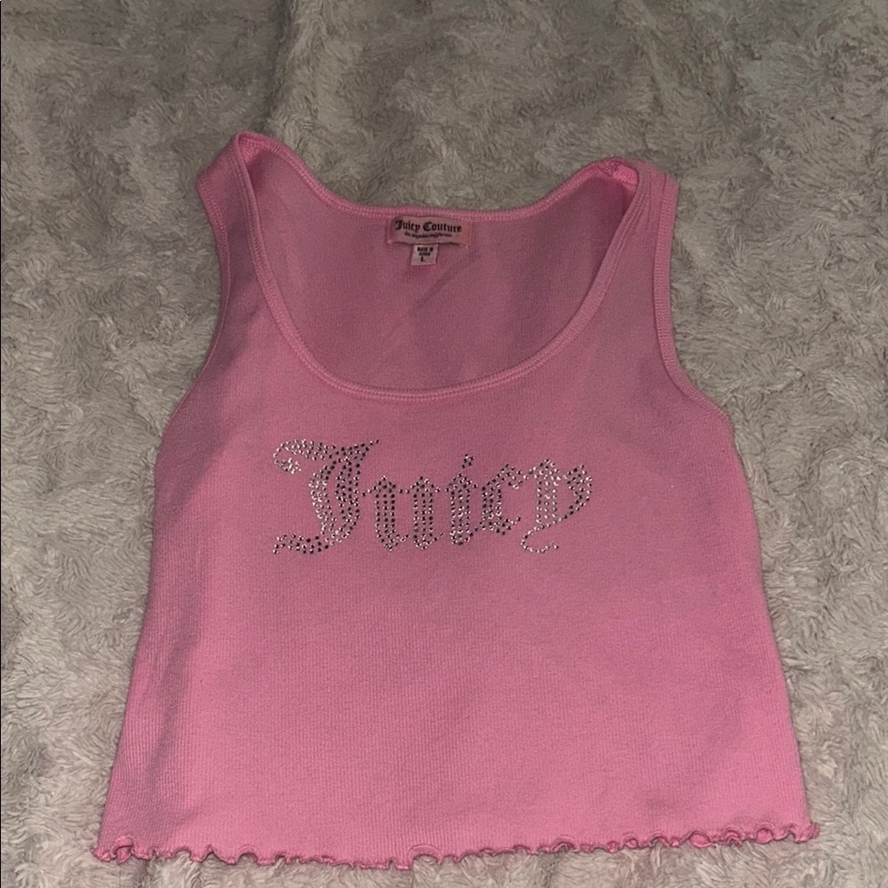 Y2K Juicy Couture Pink Rhinestone Tank
